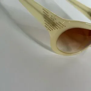 Emporio Armani Cream Sunglasses with Vintage-Inspired Design Emporio Armani 1997 Vintage Sunglasses Mens Womens Womens  main image 4